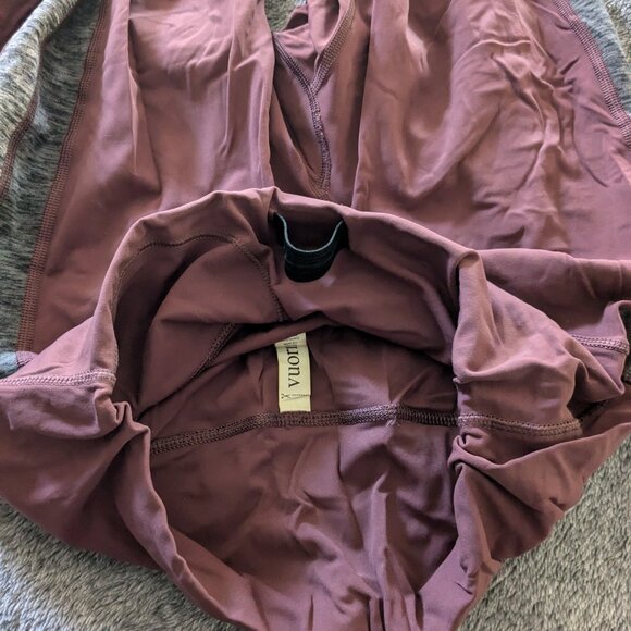 Vuori HR Racer Side Stripe Leggings Burgundy and gray - Picture 4 of 4